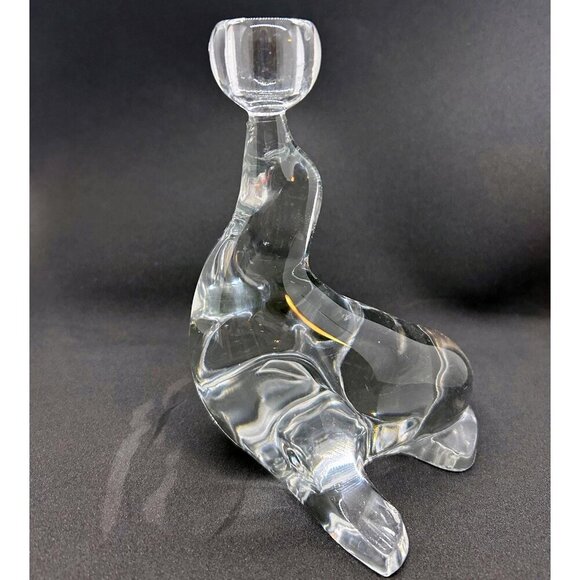 Vintage Martinville Viking Art Glass Seal Candleholder - Picture 2 of 10